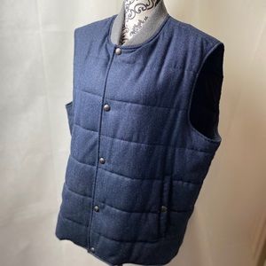 VINCE Navy wool vest.